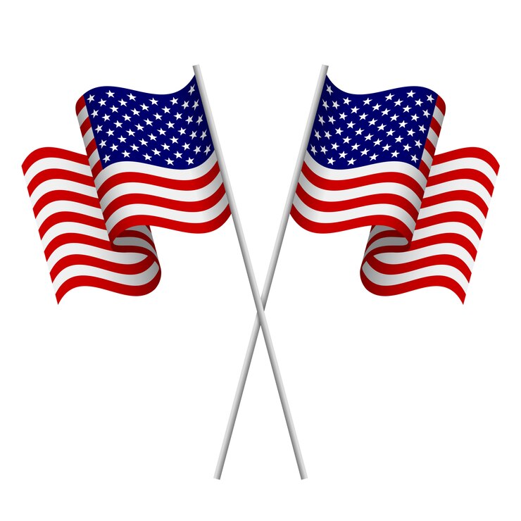 Vector amerikaanse vlaggen