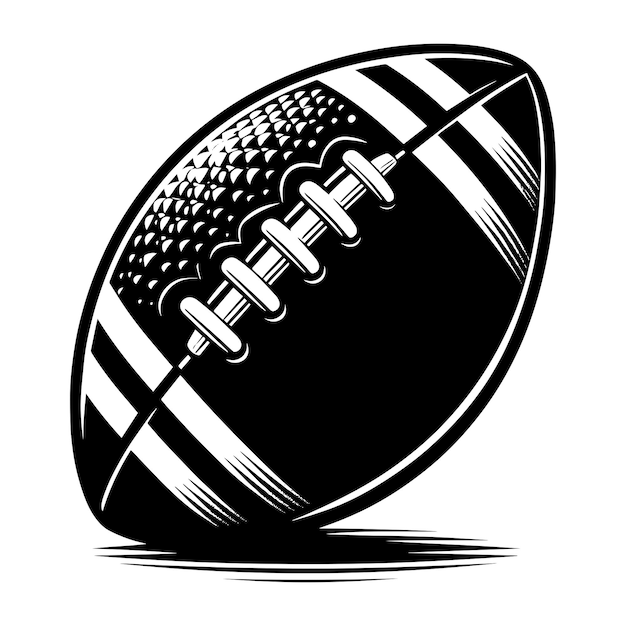 Amerikaanse voetbal monochrome clip art Platte vector illustratie