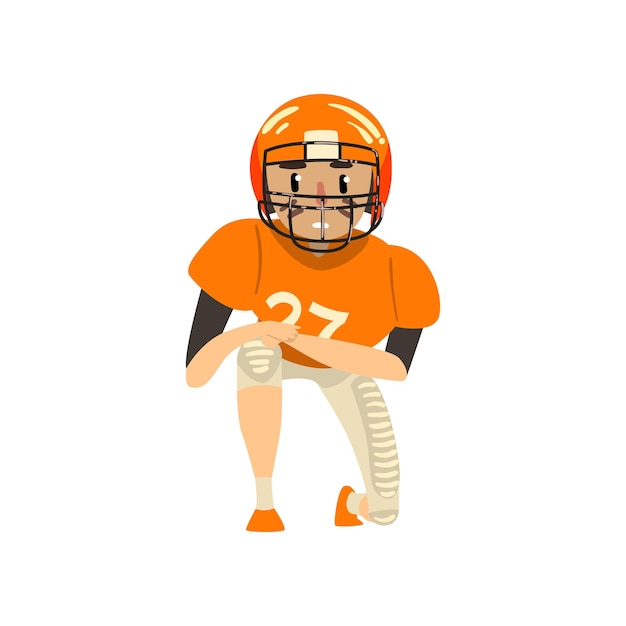Amerikaanse voetballer in uniform vector Illustratie geïsoleerd op een witte achtergrond