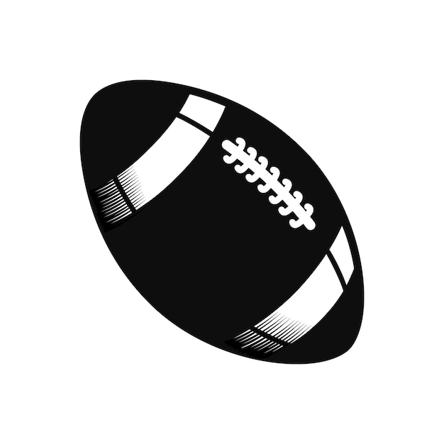 Amerikaanse voetbalvector Zwart-wit Amerikaanse voetbalvector