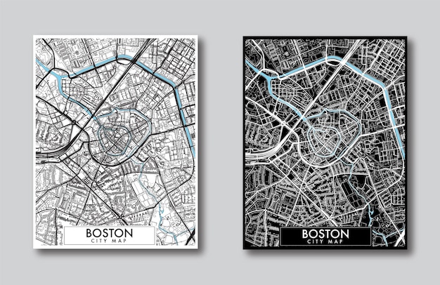 Vettore mappa della città di amsterdam