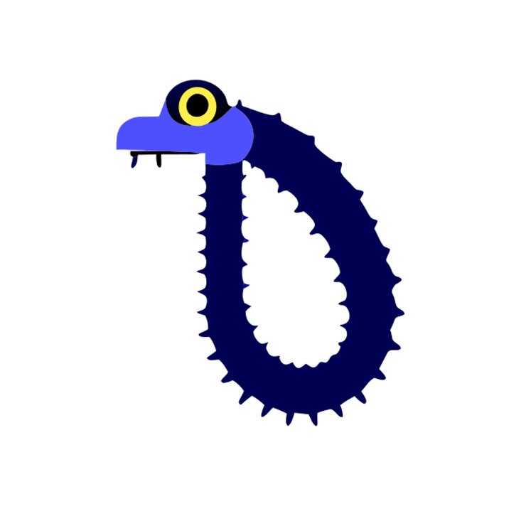 Vector amethystine python blue icon