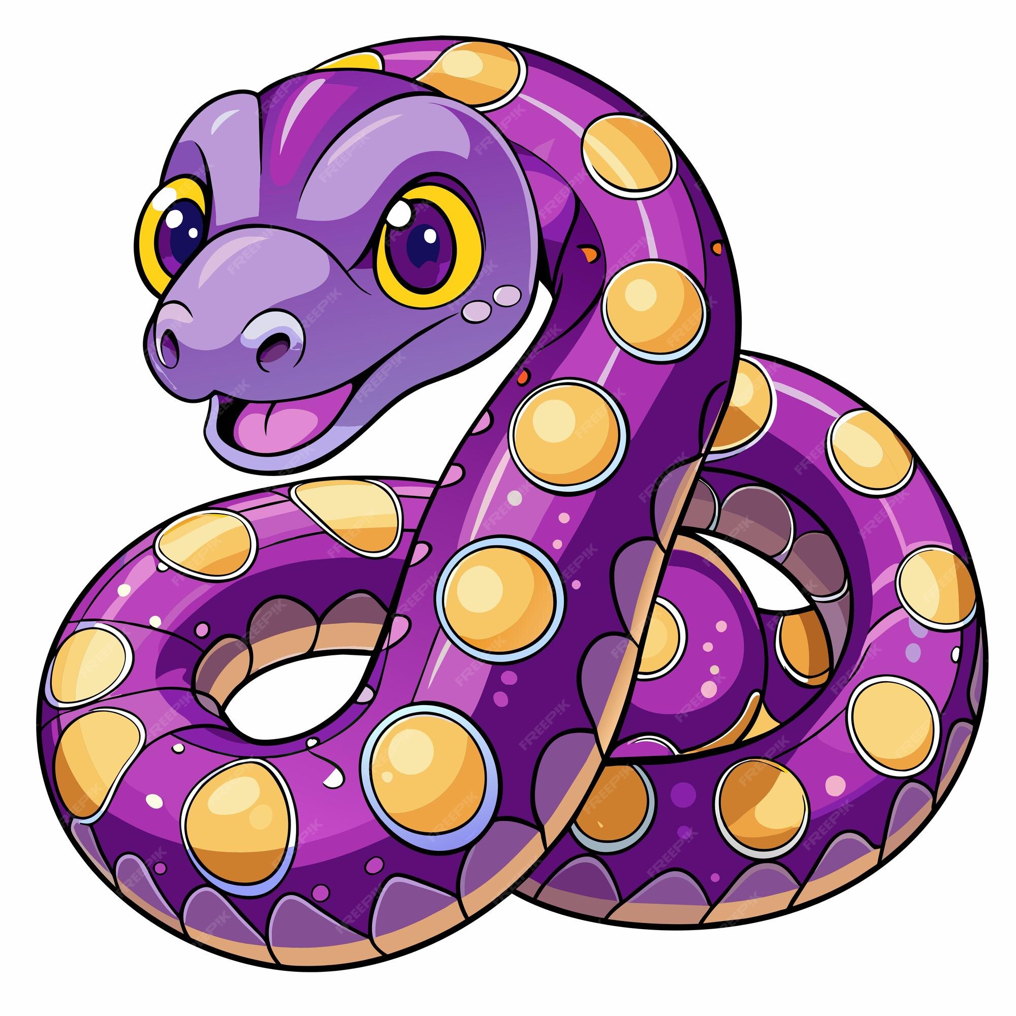 Premium Vector | Amethystine Python flies vector kawaii