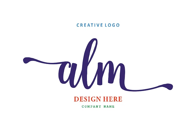 Vector aml lettering logo is simple easy to understand and authoritative