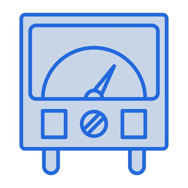 Ammeter blue tone illustration