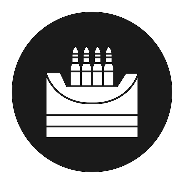 Ammunitie vector icoon Kan worden gebruikt voor militaire iconset