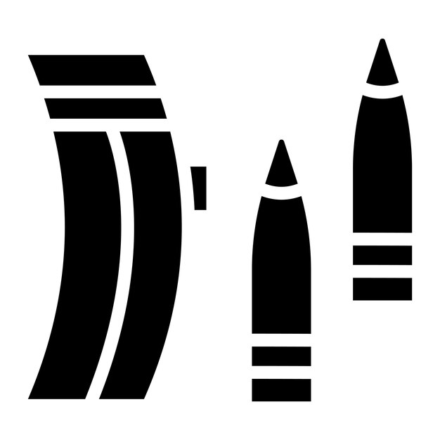 Vector ammunition line illustration