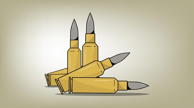 Vector ammunition riffle vector art