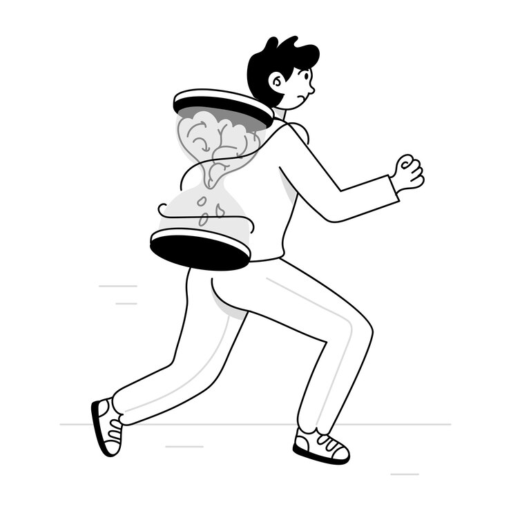 Vector amnesia doodle mini illustrations