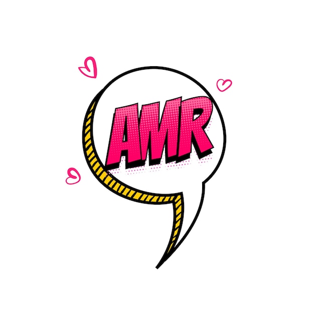 Amore amr liefde hart spaans gekleurde komische tekst collectie geluidseffecten pop-art stijl Toespraak