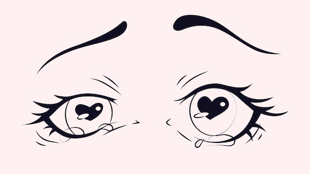 anime female eyes 10425167 Vector Art at Vecteezy