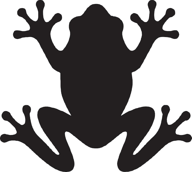 Vector amphibian icon set featuring frogs of different species