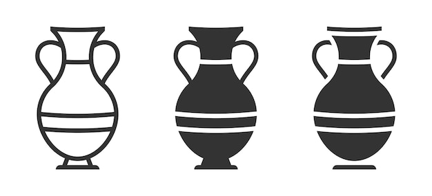 Amphora icon isolated on a white background Vector illustration