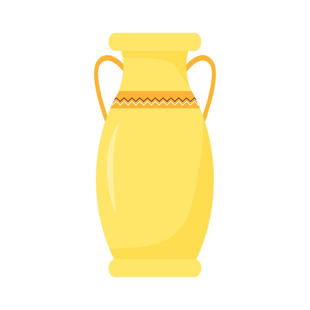 Vector amphora semi flat color vector object