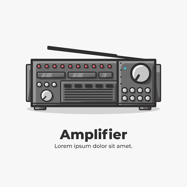 Amplifier Cute Flat Cartoon Illustration