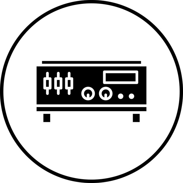 Vector amplifier icon vector image can be used for electric circuits