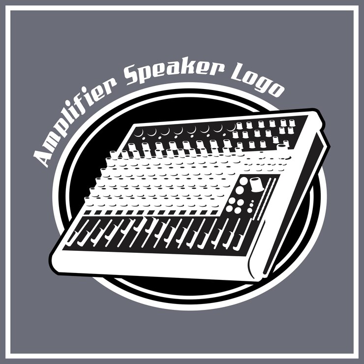 Vector amplifier speaker logo