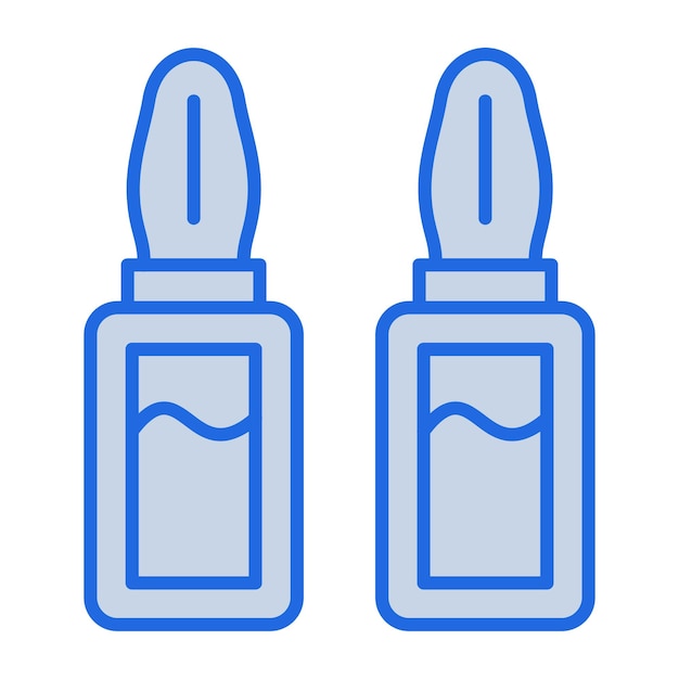 Vector ampoule blue tone illustration