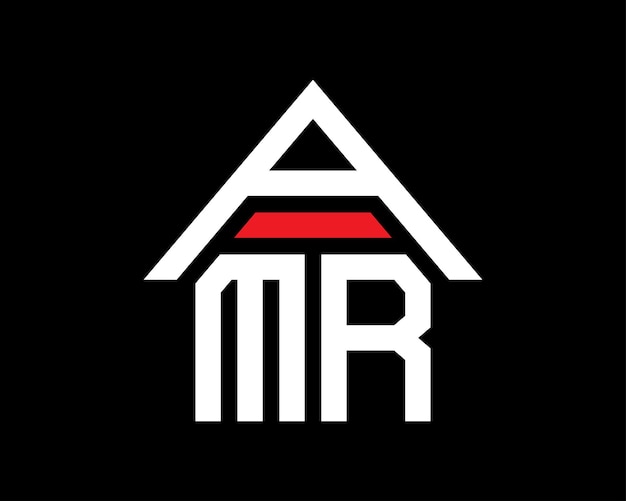AMR letters real estate construction logo design vector