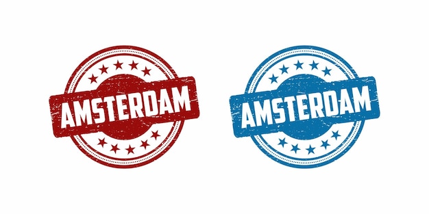 Amsterdam ronde vintage grunge stempel