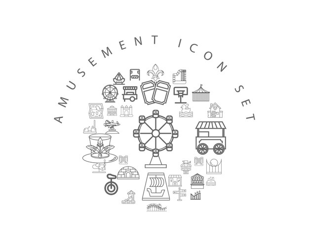 Amusement icon set