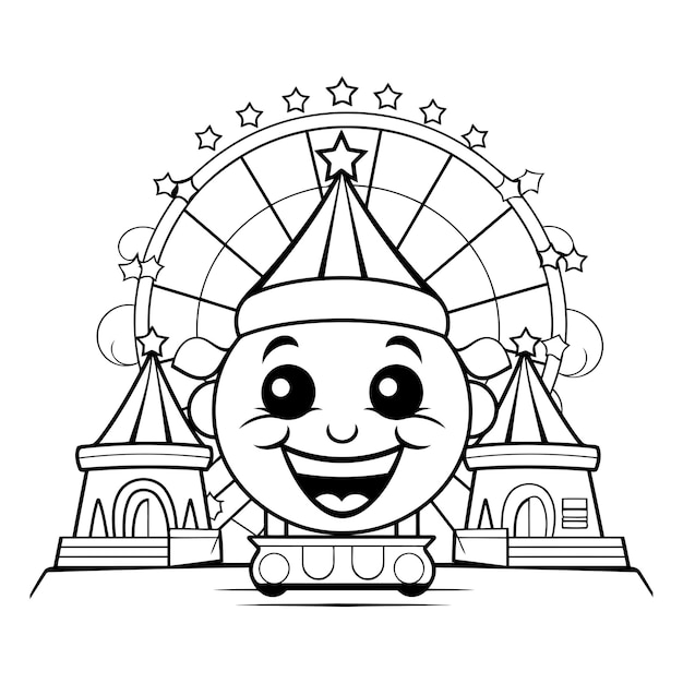 Vector amusement park design eps10 graphic