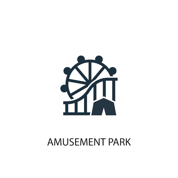 Vettore icona del parco di divertimenti. illustrazione semplice dell'elemento. disegno di simbolo di concetto di parco di divertimenti. può essere utilizzato per web e mobile.