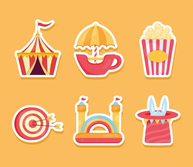 Amusement park icons