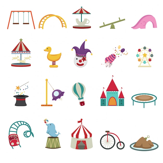 Amusement park icons