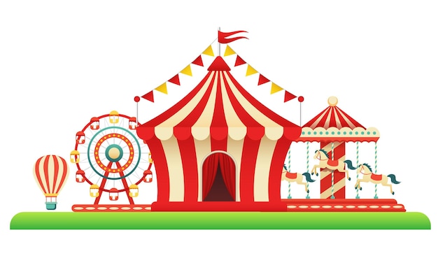 Amusement park Vector illustration