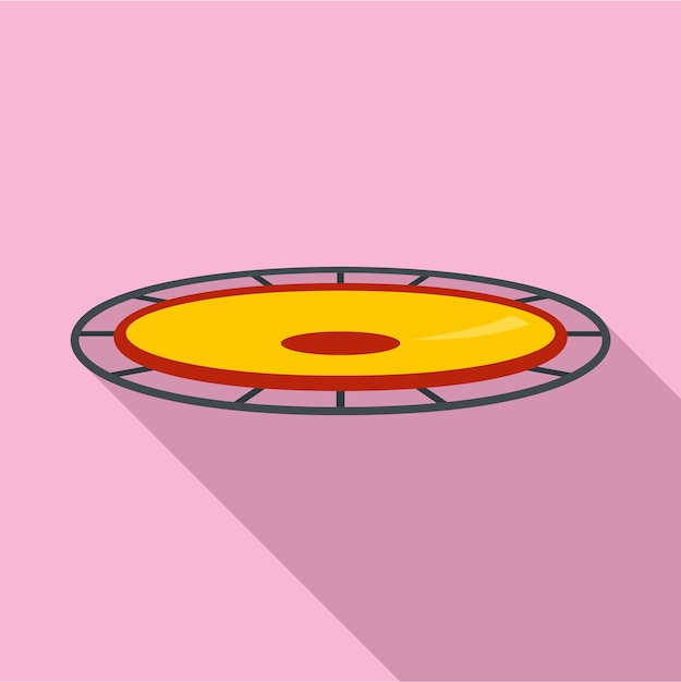 Amusement trampoline icon Flat illustration of amusement trampoline vector icon for web design