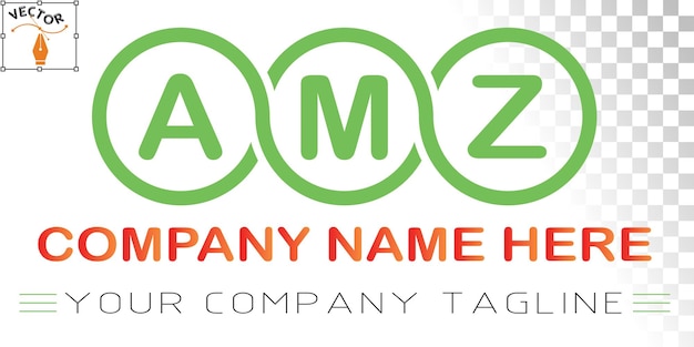 Vector amz letter logo design