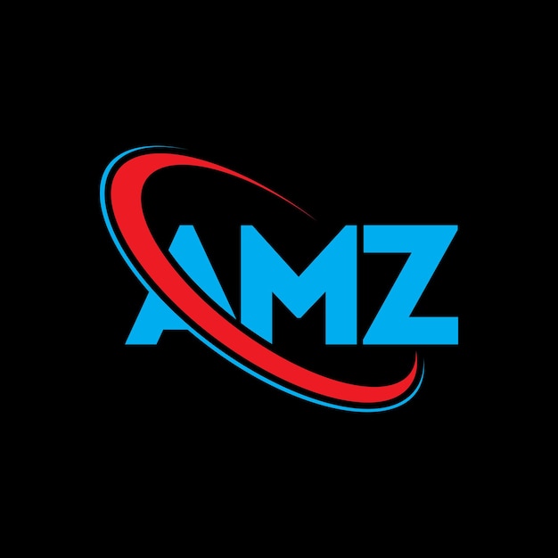 AMZのロゴ AMZの文字 AMZの字母 AMZのデザイン アイニシャル AMZロゴ 円と大文字のモノグラム AMZのタイポグラフィ テクノロジービジネスと不動産ブランド