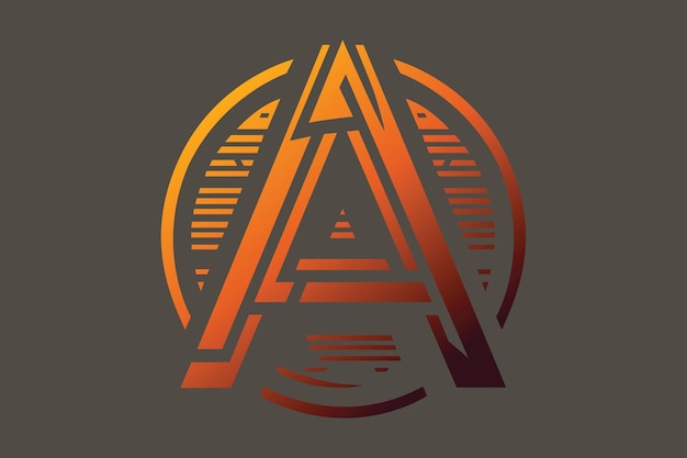 Вектор Логотип буквы с смелой и сильной эстетикой, включающей толстые линии и мощный шрифт