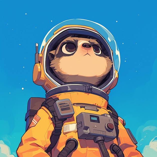 ベクトル an agile meerkat astronaut cartoon style