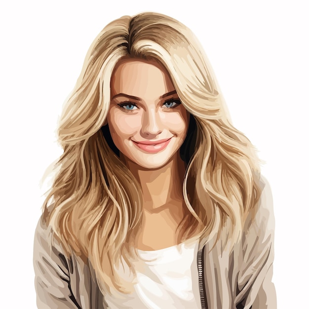 Vector an_attractive_and_smiling_blonde_woman