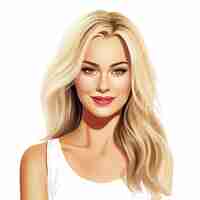 Vector an_attractive_and_smiling_blonde_woman