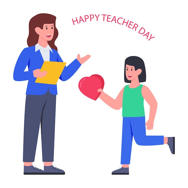 Иллюстрация дизайна счастливого дня учителя