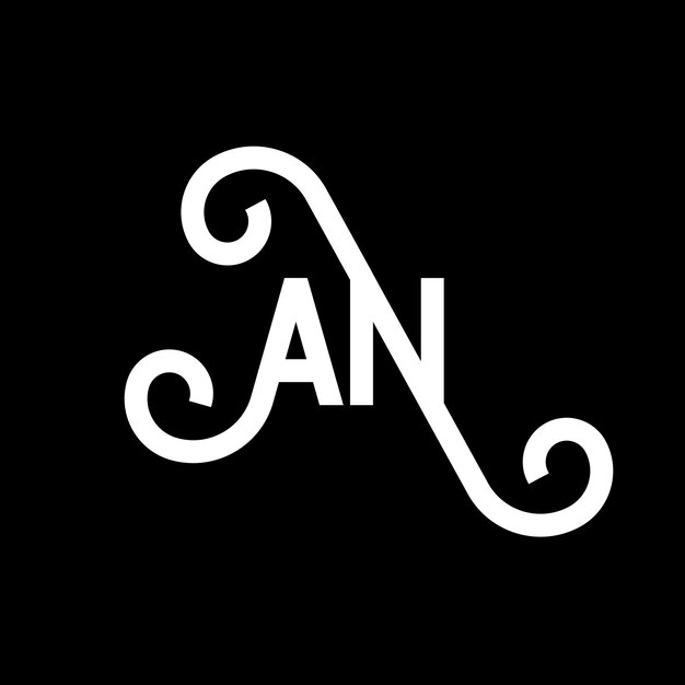 ベクトル 黒い背景のロゴのデザイン 黒い背景の上に白い文字のデザイン 黒の背景の上に黒い文字の設計