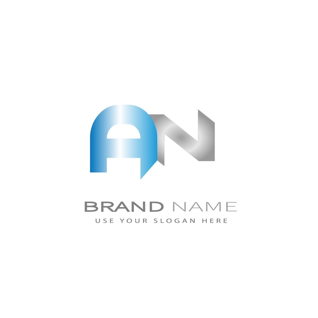 AN574 letter AN logo design