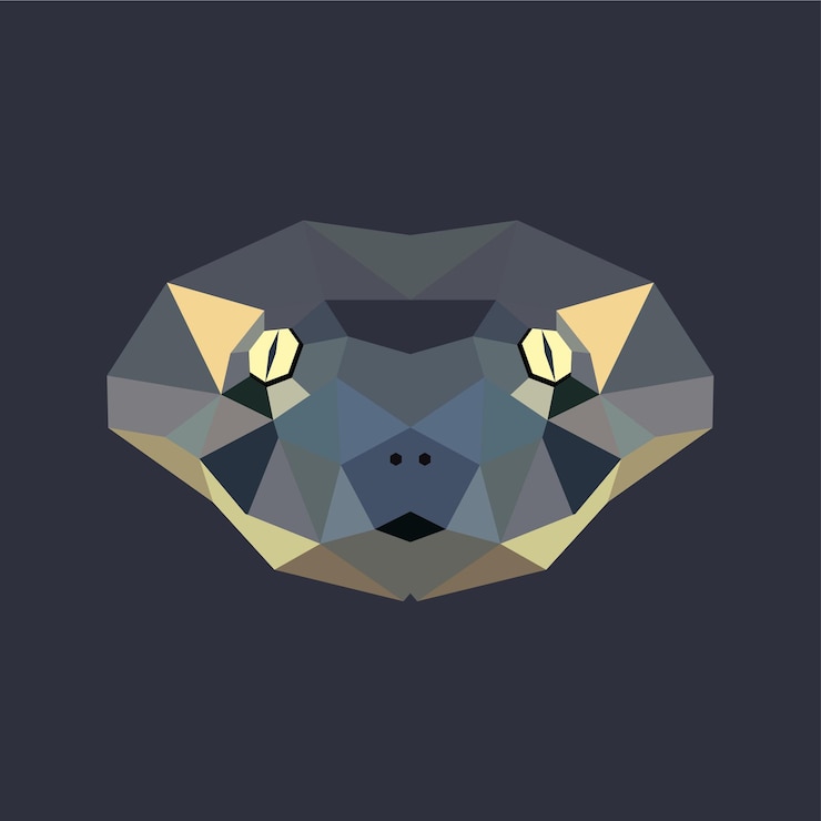 Vector the anaconda polygon illustration