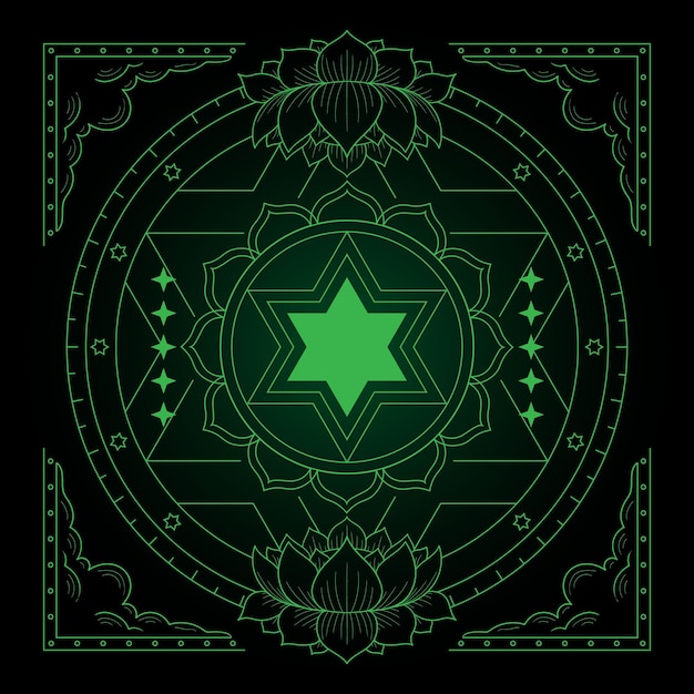 Anahata cakra symbool van yogameditatie