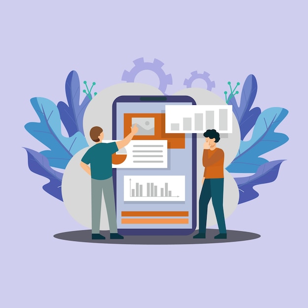 Analisten Business Flat Design Illustratie