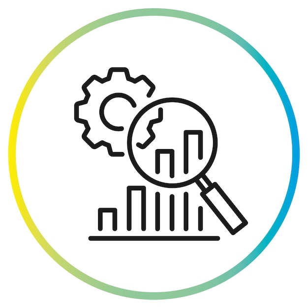 analisys icon chart research data