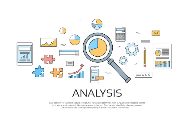 Vector analyse concept financiën diagram