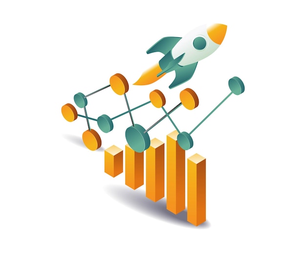Analyse van staafdiagrammen met raketlancering