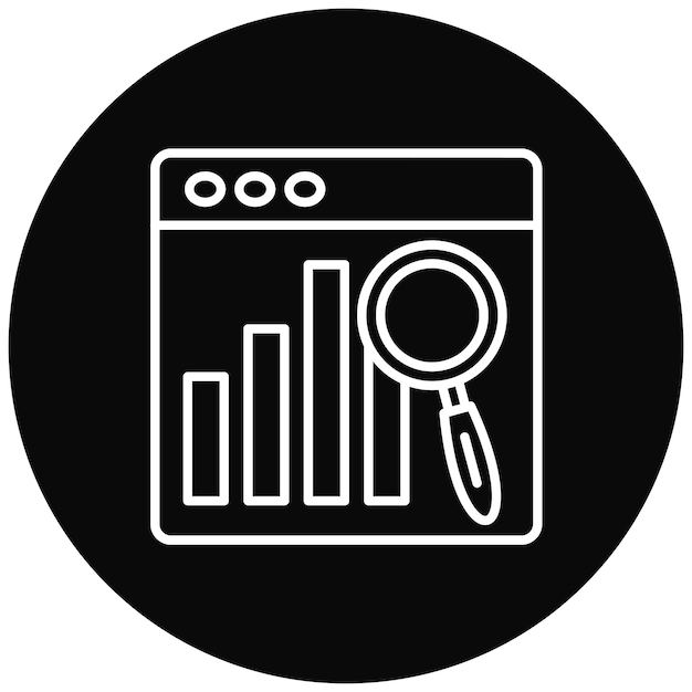 分析アイコンのベクトル画像はユーザーエクスペリエンスに使用できます