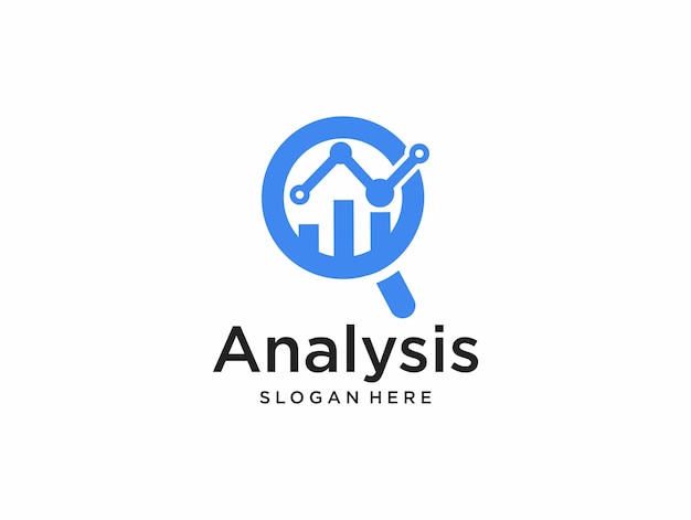 Vector analysis logo with investment and search logo design inspiration