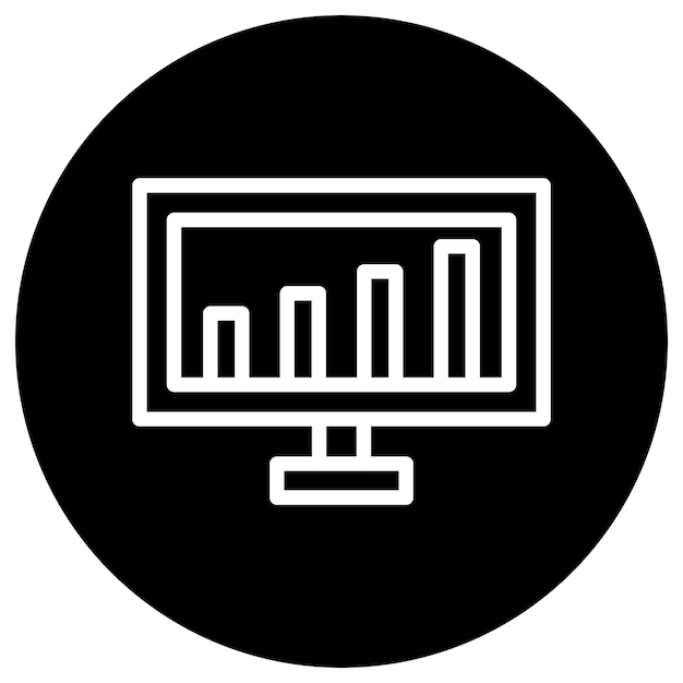 분석 터 아이콘 디자인 일러스트레이션