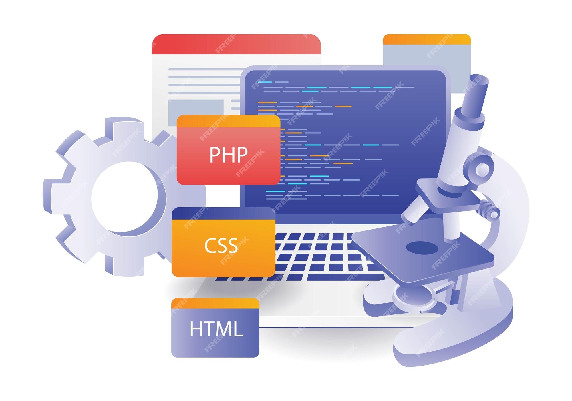 Premium Vector | Analysis of web developer programming languages